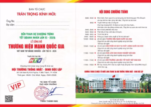 Lễ vinh danh Thương Hiệu Mạnh Quốc Gia 2026